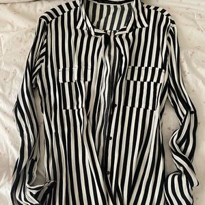 Striped long sleeve top